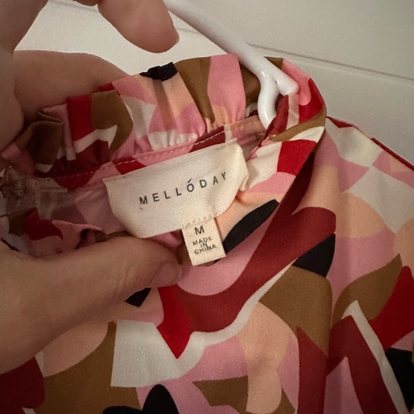 MELLODAY Floral A-Line Minidress in Red Pink size M - Picture 5 of 12